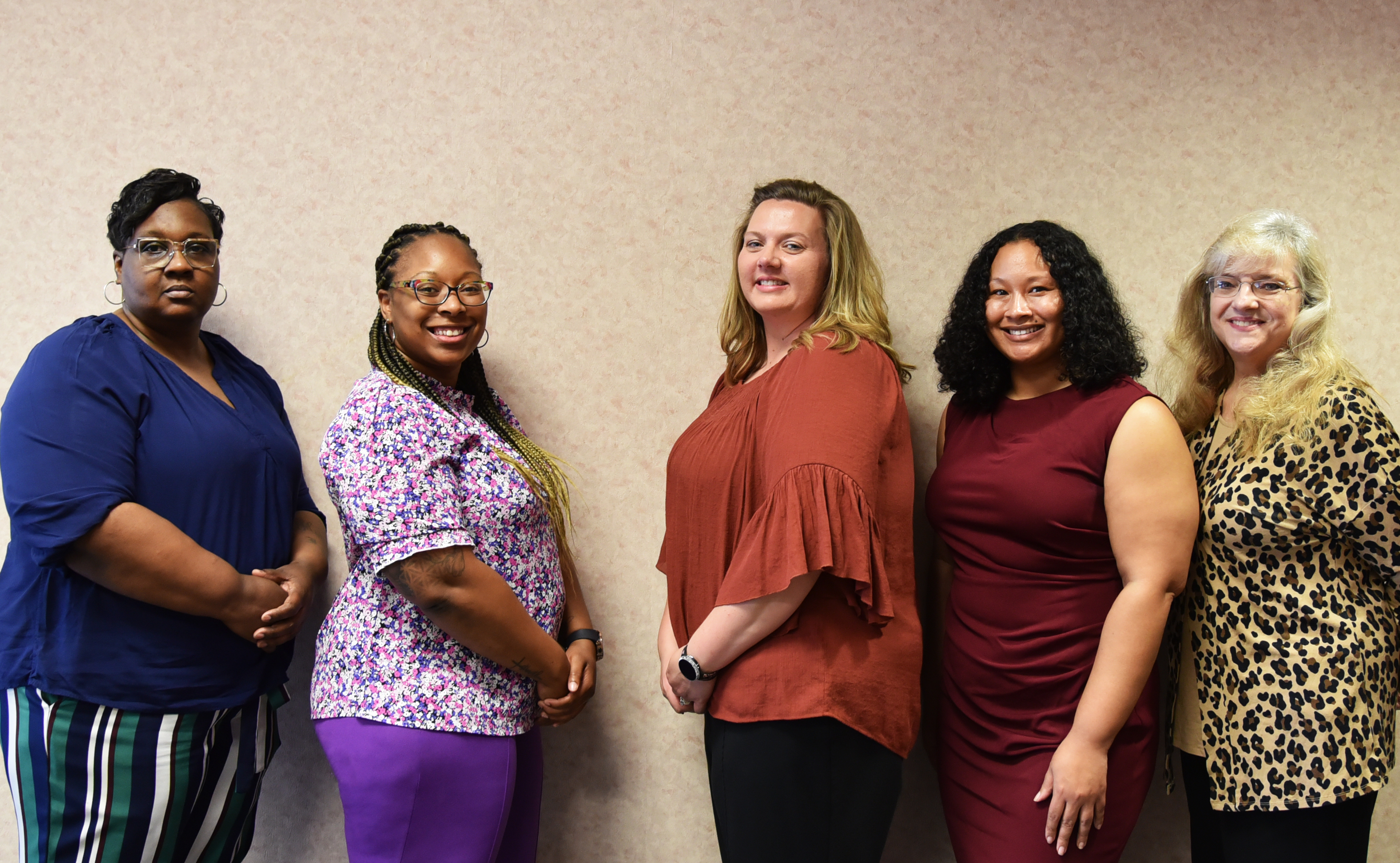 CWW team picture Left to right Latorya Brandon, R3 Coach Bridget Powell, Administrative Assistant Amanda Cox, Campus Within Walls Coordinator Crystal Baldwin, Project Manager Diane Edmonds, R3 Coach