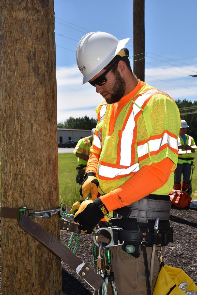 Power line worker