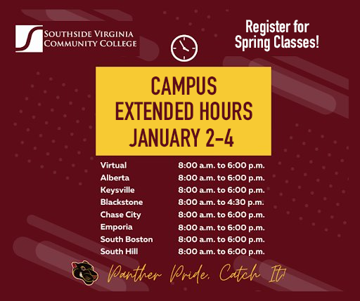 Spring 2024 Extended Hours