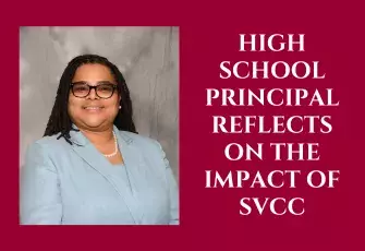 High School Principal Reflects on the Impact of SVCC with posed portrait photo